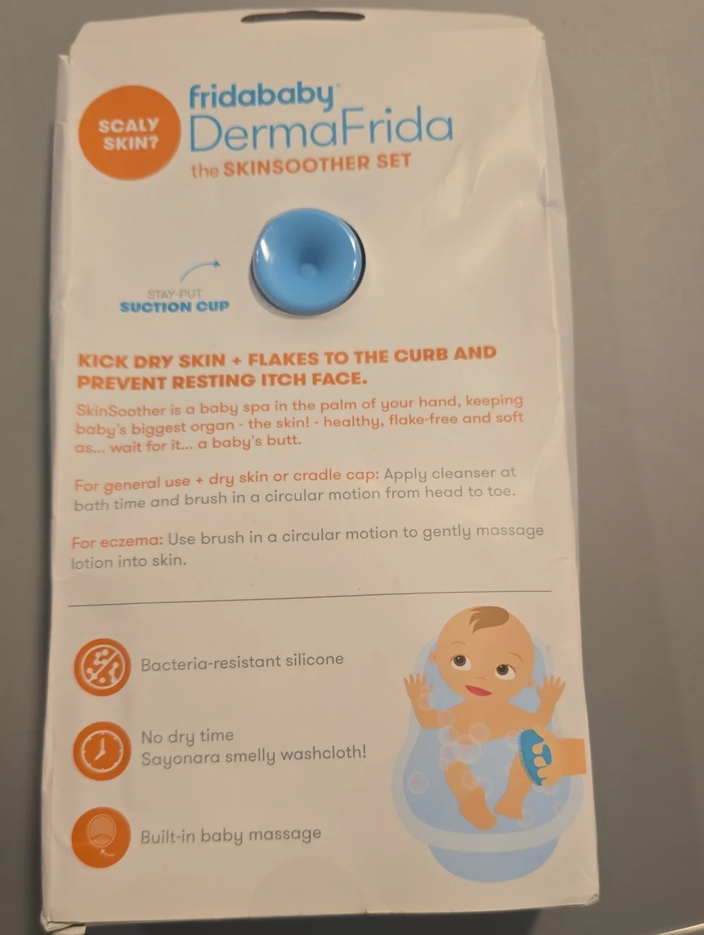 fridababy DermaFrida Blue SkinSoother Bath Brush Set for Kids